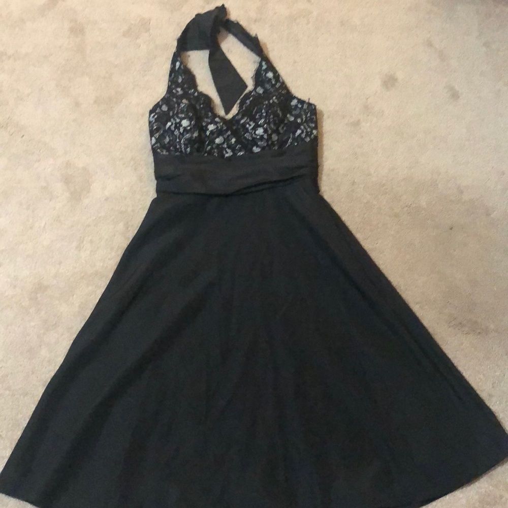 Black halter dress